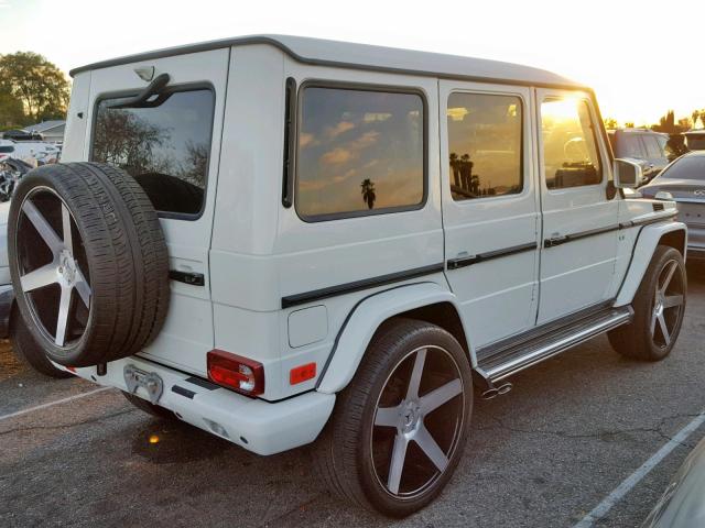 WDCYC3HF2AX182436 - 2010 MERCEDES-BENZ G 550 WHITE photo 4