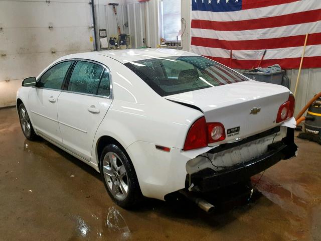 1G1ZH57B694263676 - 2009 CHEVROLET MALIBU 1LT WHITE photo 3