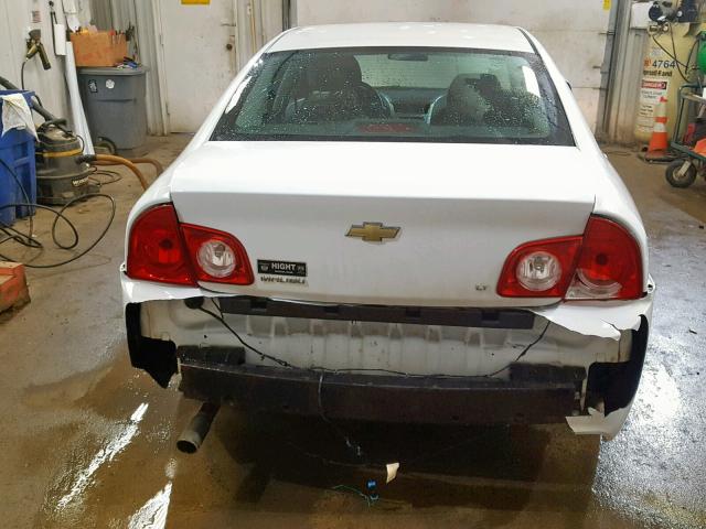 1G1ZH57B694263676 - 2009 CHEVROLET MALIBU 1LT WHITE photo 9