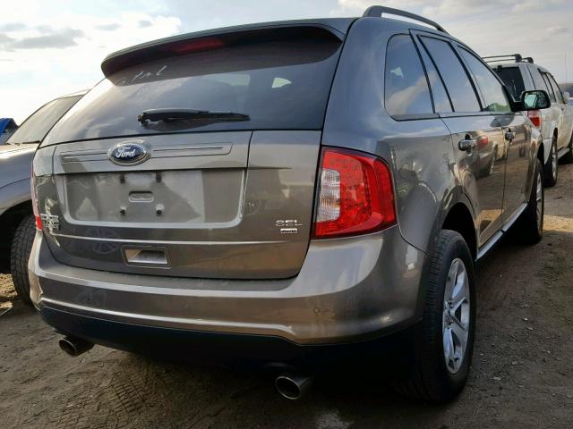 2FMDK4JC9DBC23147 - 2013 FORD EDGE SEL BROWN photo 4