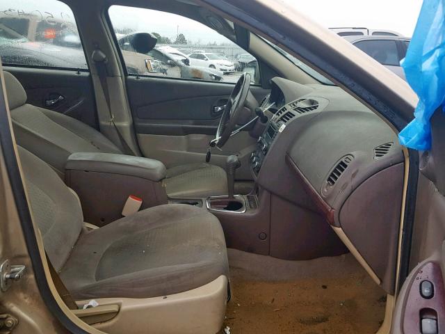1G1ZT61876F295425 - 2006 CHEVROLET MALIBU MAX ოქროსფერი ფოტო 5