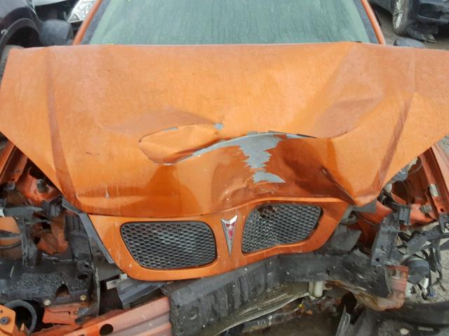 1G2AJ55F167622011 - 2006 PONTIAC PURSUIT ORANGE photo 7