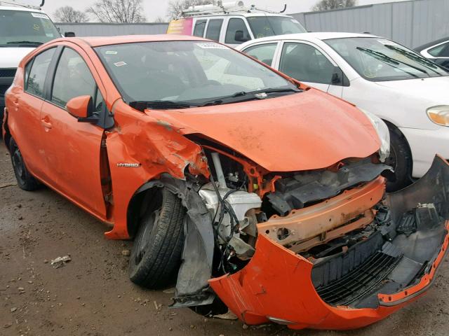 JTDKDTB34C1029215 - 2012 TOYOTA PRIUS C ORANGE photo 1