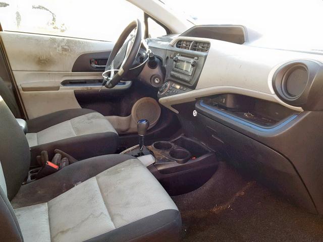 JTDKDTB34C1029215 - 2012 TOYOTA PRIUS C ORANGE photo 5