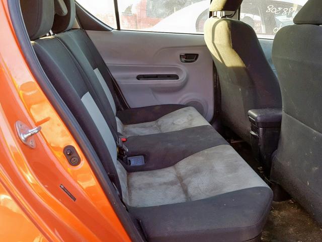 JTDKDTB34C1029215 - 2012 TOYOTA PRIUS C ORANGE photo 6