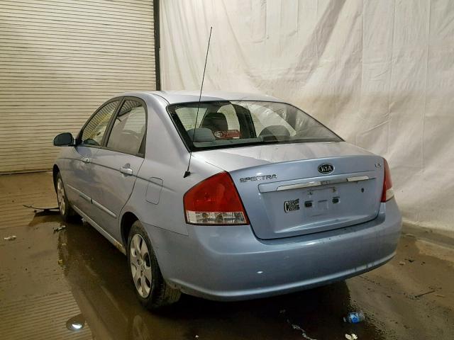 KNAFE122785558083 - 2008 KIA SPECTRA EX BLUE photo 3