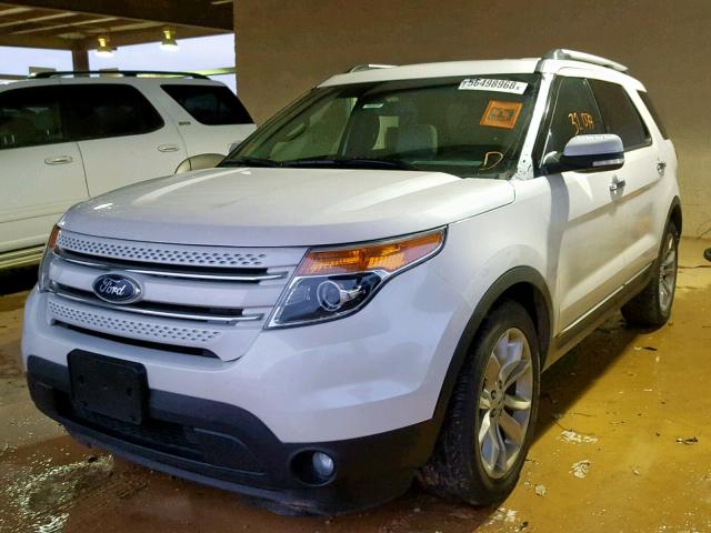 1FM5K7F83EGB17989 - 2014 FORD EXPLORER L WHITE photo 2