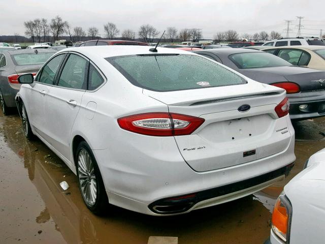 3FA6P0K94DR302856 - 2013 FORD FUSION TIT WHITE photo 3