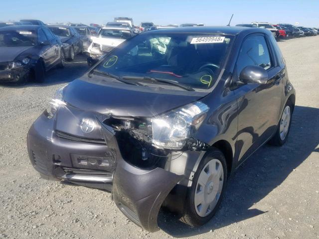 JTNJJXB0XCJ014358 - 2012 TOYOTA SCION IQ GRAY photo 2