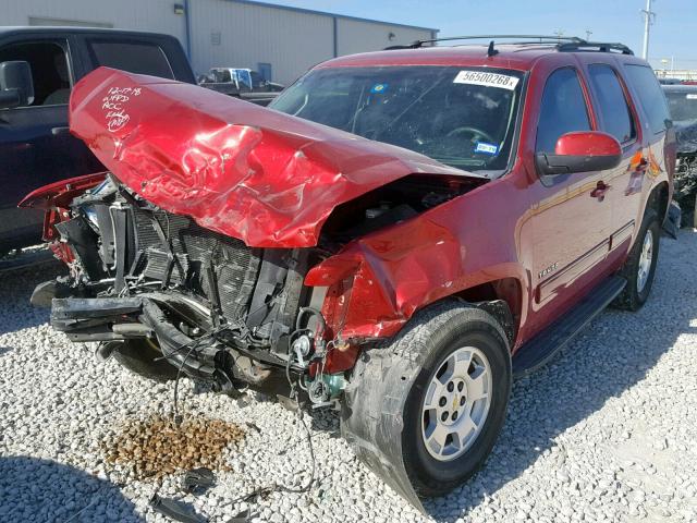 1GNSCBE04DR102883 - 2013 CHEVROLET TAHOE C150 RED photo 2