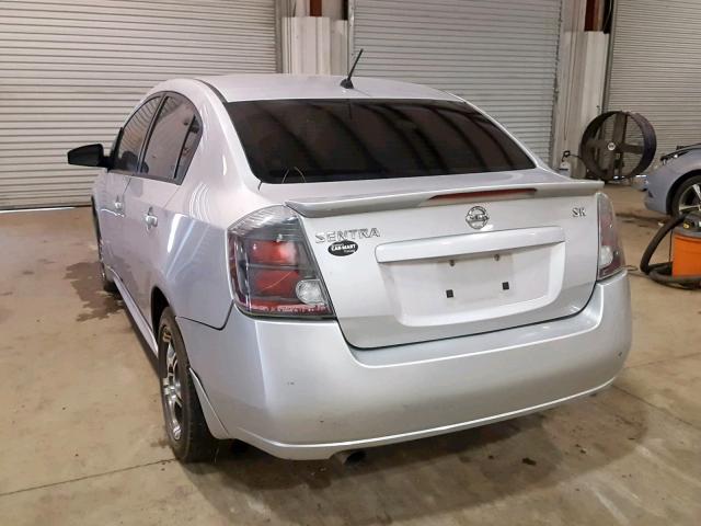 3N1AB6AP9BL653285 - 2011 NISSAN SENTRA 2.0 SILVER photo 3