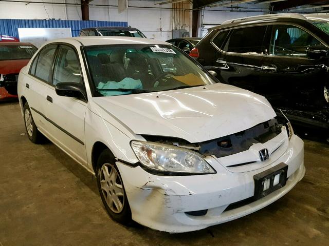 1HGES16354L007040 - 2004 HONDA CIVIC DX V WHITE photo 1