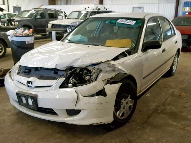 1HGES16354L007040 - 2004 HONDA CIVIC DX V WHITE photo 2