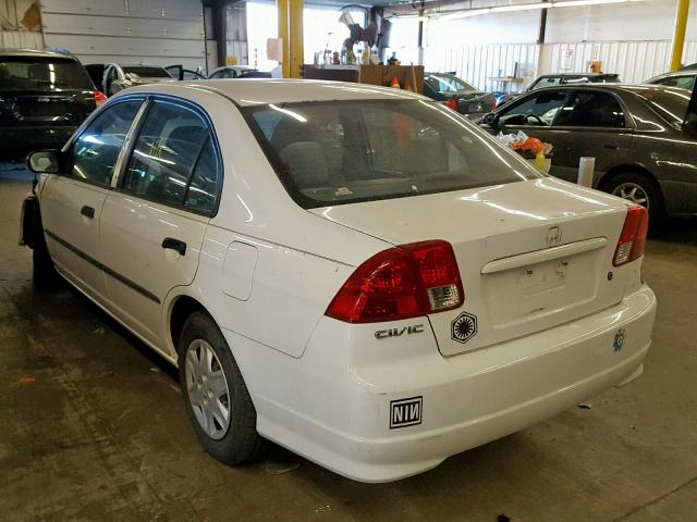 1HGES16354L007040 - 2004 HONDA CIVIC DX V WHITE photo 3