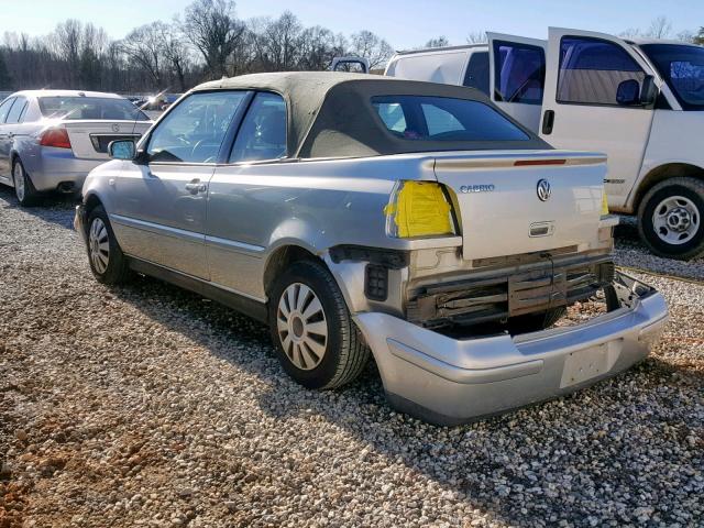 3VWCC21V52M813521 - 2002 VOLKSWAGEN CABRIO GLS SILVER photo 3