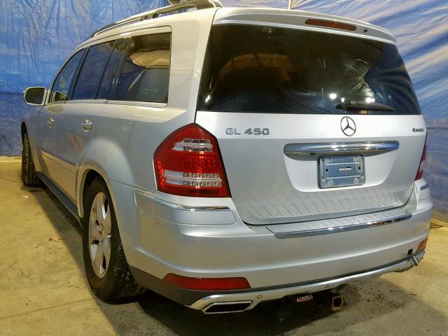 4JGBF7BE4AA584466 - 2010 MERCEDES-BENZ GL 450 4MA SILVER photo 3