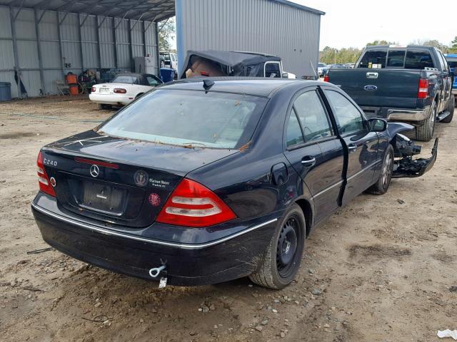 WDBRF61J42F153656 - 2002 MERCEDES-BENZ C 240 BLACK photo 4