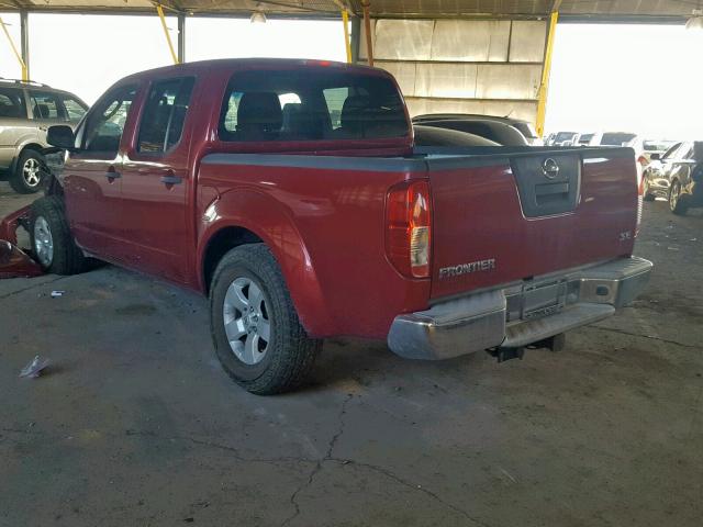 1N6AD0ER6AC446070 - 2010 NISSAN FRONTIER C RED photo 3