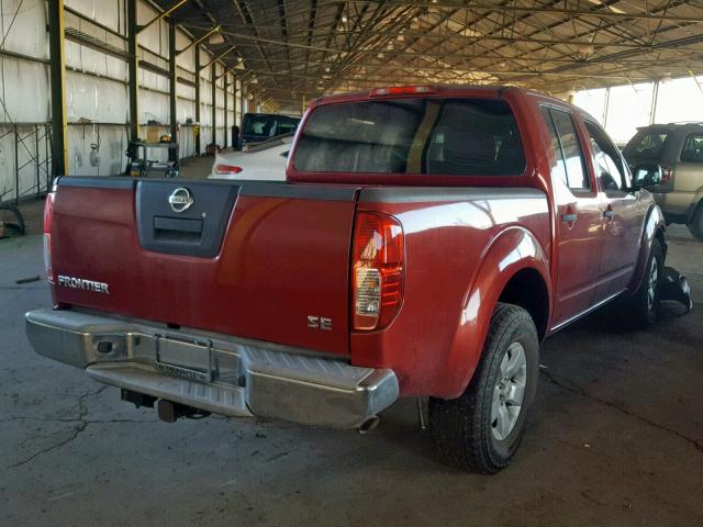 1N6AD0ER6AC446070 - 2010 NISSAN FRONTIER C RED photo 4