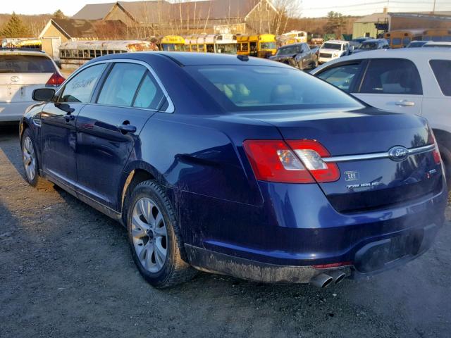 1FAHP2EW1BG134605 - 2011 FORD TAURUS SEL BLUE photo 3