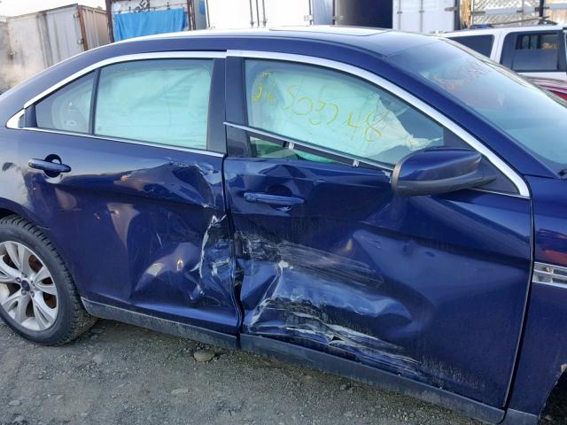 1FAHP2EW1BG134605 - 2011 FORD TAURUS SEL BLUE photo 9