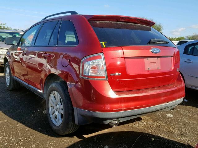 2FMDK48C47BA65309 - 2007 FORD EDGE SEL BURGUNDY photo 3