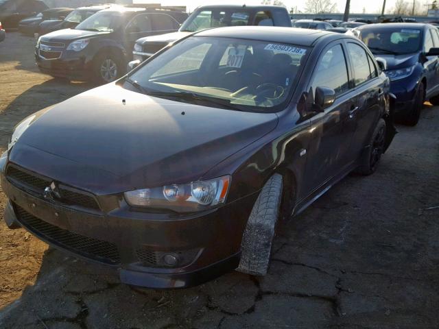 JA3AU86W09U011121 - 2009 MITSUBISHI LANCER GTS BLACK photo 2