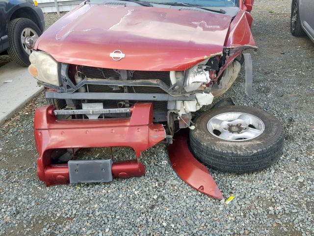 1N6ED27T61C327148 - 2001 NISSAN FRONTIER C BURGUNDY photo 7