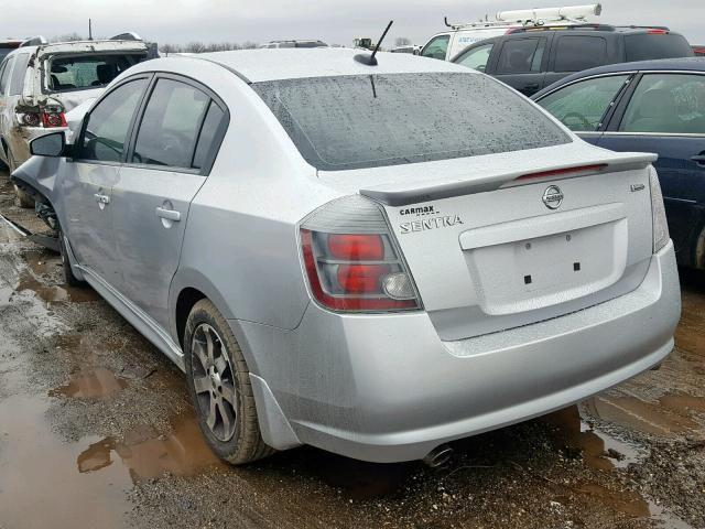 3N1AB6AP4CL670612 - 2012 NISSAN SENTRA 2.0 SILVER photo 3