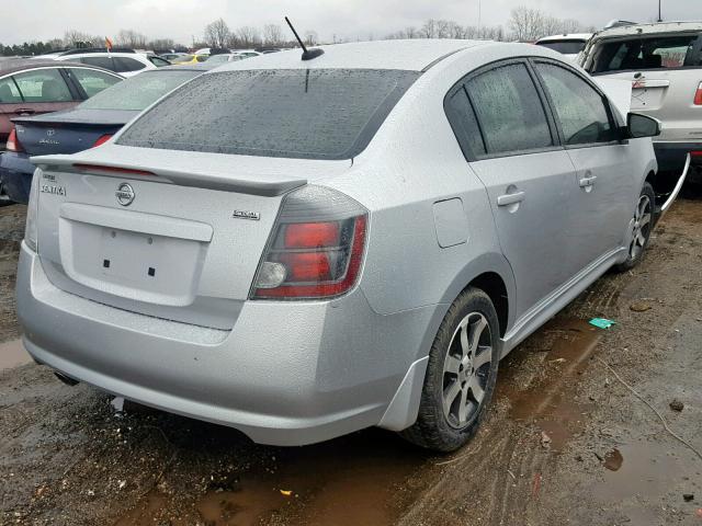 3N1AB6AP4CL670612 - 2012 NISSAN SENTRA 2.0 SILVER photo 4