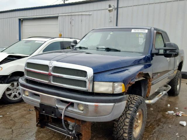 3B7KF23Z2YG121911 - 2000 DODGE RAM 2500 BLUE photo 2