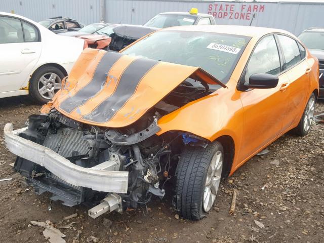 1C3CDFBA9DD141713 - 2013 DODGE DART SXT ORANGE photo 2