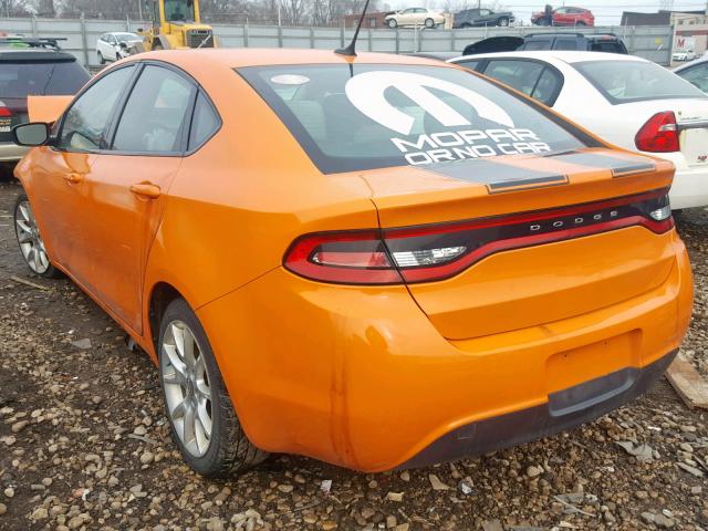 1C3CDFBA9DD141713 - 2013 DODGE DART SXT ORANGE photo 3