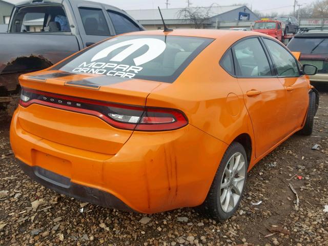 1C3CDFBA9DD141713 - 2013 DODGE DART SXT ORANGE photo 4