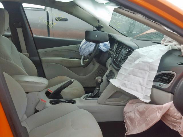 1C3CDFBA9DD141713 - 2013 DODGE DART SXT ORANGE photo 5