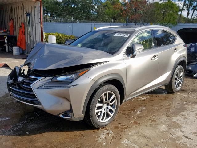 JTJYARBZ4F2019323 - 2015 LEXUS NX 200T SILVER photo 2