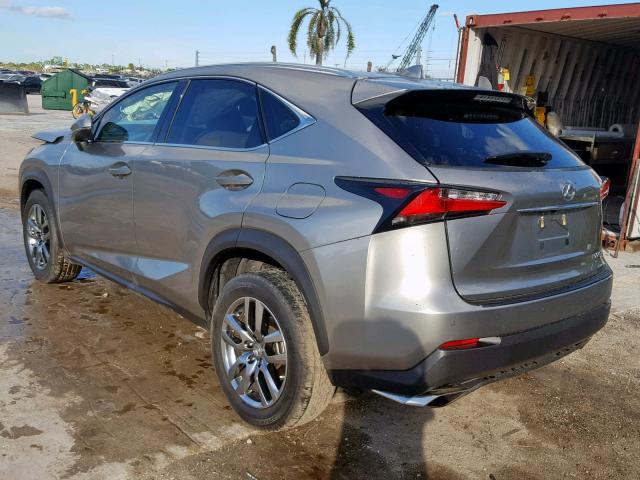 JTJYARBZ4F2019323 - 2015 LEXUS NX 200T SILVER photo 3