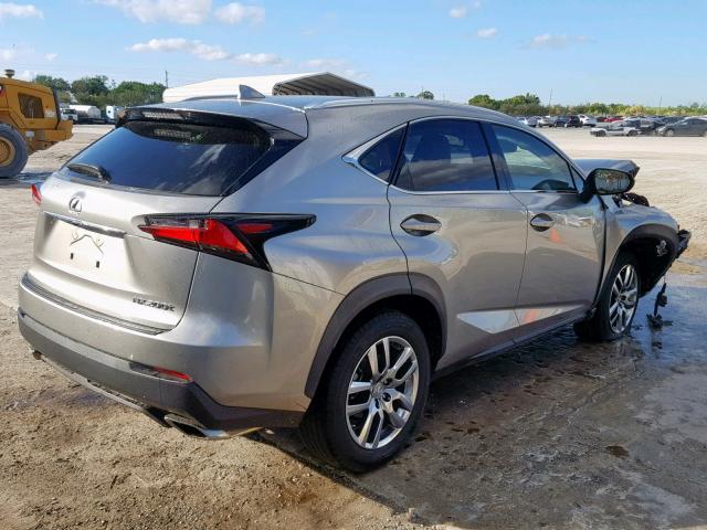 JTJYARBZ4F2019323 - 2015 LEXUS NX 200T SILVER photo 4