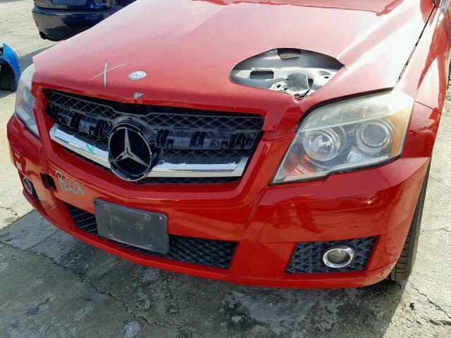 WDCGG8HB4AF428628 - 2010 MERCEDES-BENZ GLK 350 4M RED photo 9