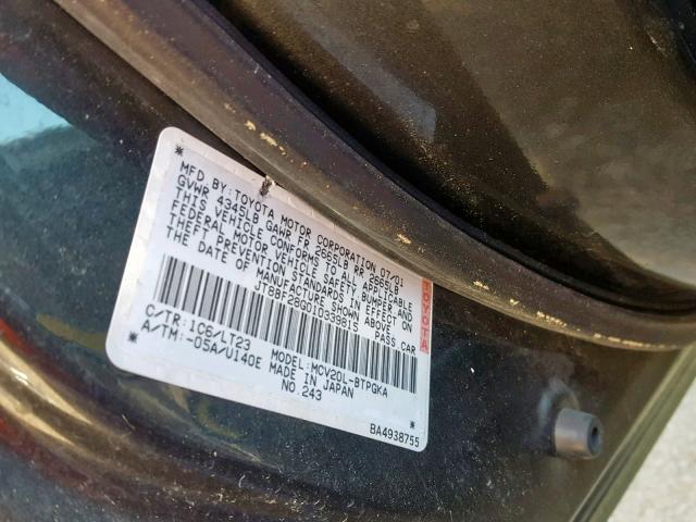 JT8BF28G010339815 - 2001 LEXUS ES 300 GRAY photo 10