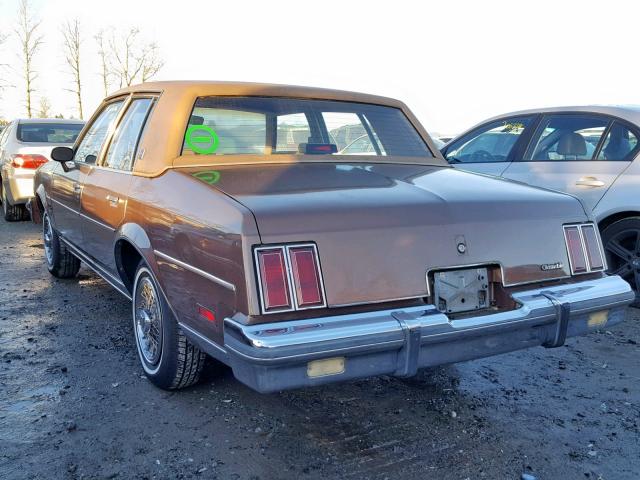 1G3GM69A7GR303493 - 1986 OLDSMOBILE CUTLASS SU TAN photo 3