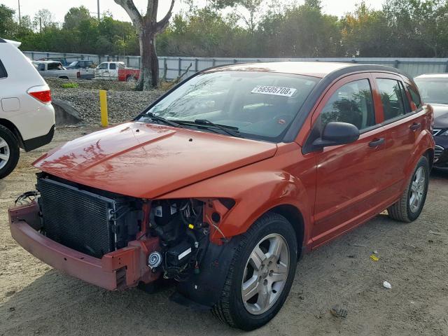 1B3HB48B67D304769 - 2007 DODGE CALIBER SX ORANGE photo 2