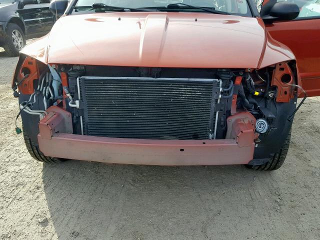 1B3HB48B67D304769 - 2007 DODGE CALIBER SX ORANGE photo 9