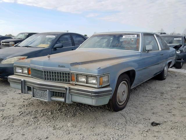 6D47S8Q303844 - 1978 CADILLAC BROUGHAM BLUE photo 2