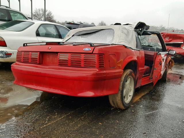 1FACP45E8MF112008 - 1991 FORD MUSTANG GT RED photo 4