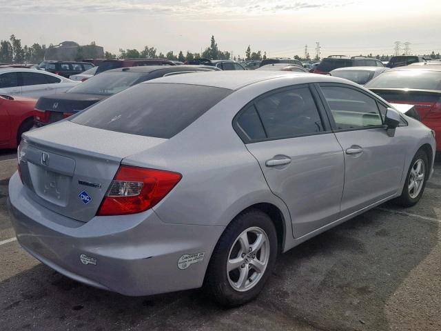 19XFB5F53CE002793 - 2012 HONDA CIVIC NATU SILVER photo 4