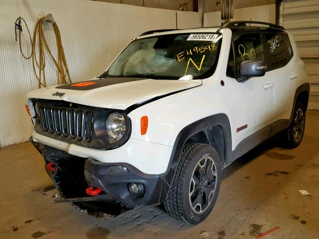 ZACCJBCB3HPE49598 - 2017 JEEP RENEGADE T WHITE photo 2