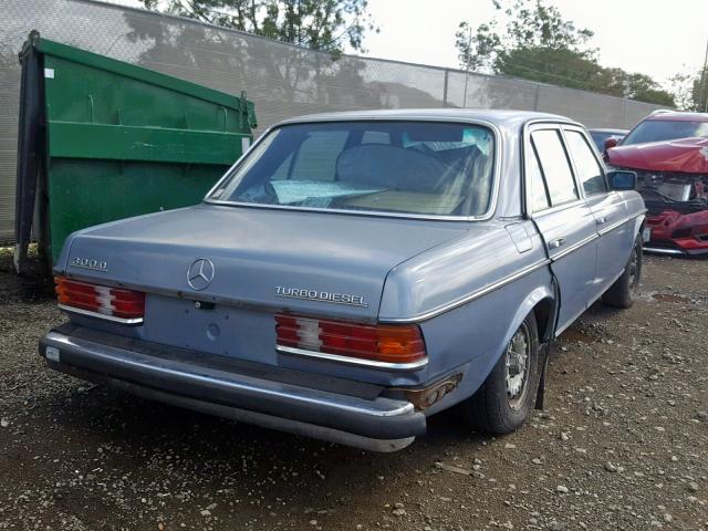 WDBAB33C5FA235727 - 1985 MERCEDES-BENZ 300 DT BLUE photo 4