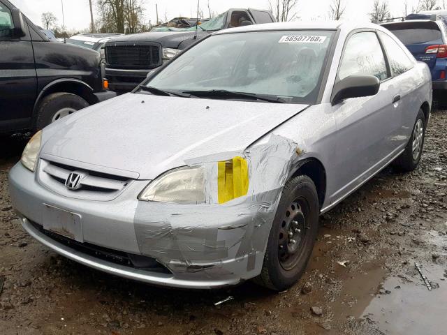 1HGEM21223L055527 - 2003 HONDA CIVIC DX SILVER photo 2