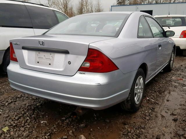 1HGEM21223L055527 - 2003 HONDA CIVIC DX SILVER photo 4